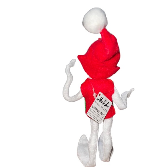 Annalee 9" Festive White Christmas Elf 2017 #500617 New Holiday Decoration Nwt - Picture 4 of 4